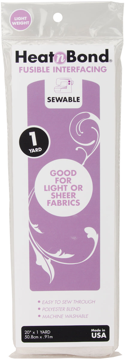 Heat'n Bond Lightweight Iron-On Fusible Interfacing 20"X36"