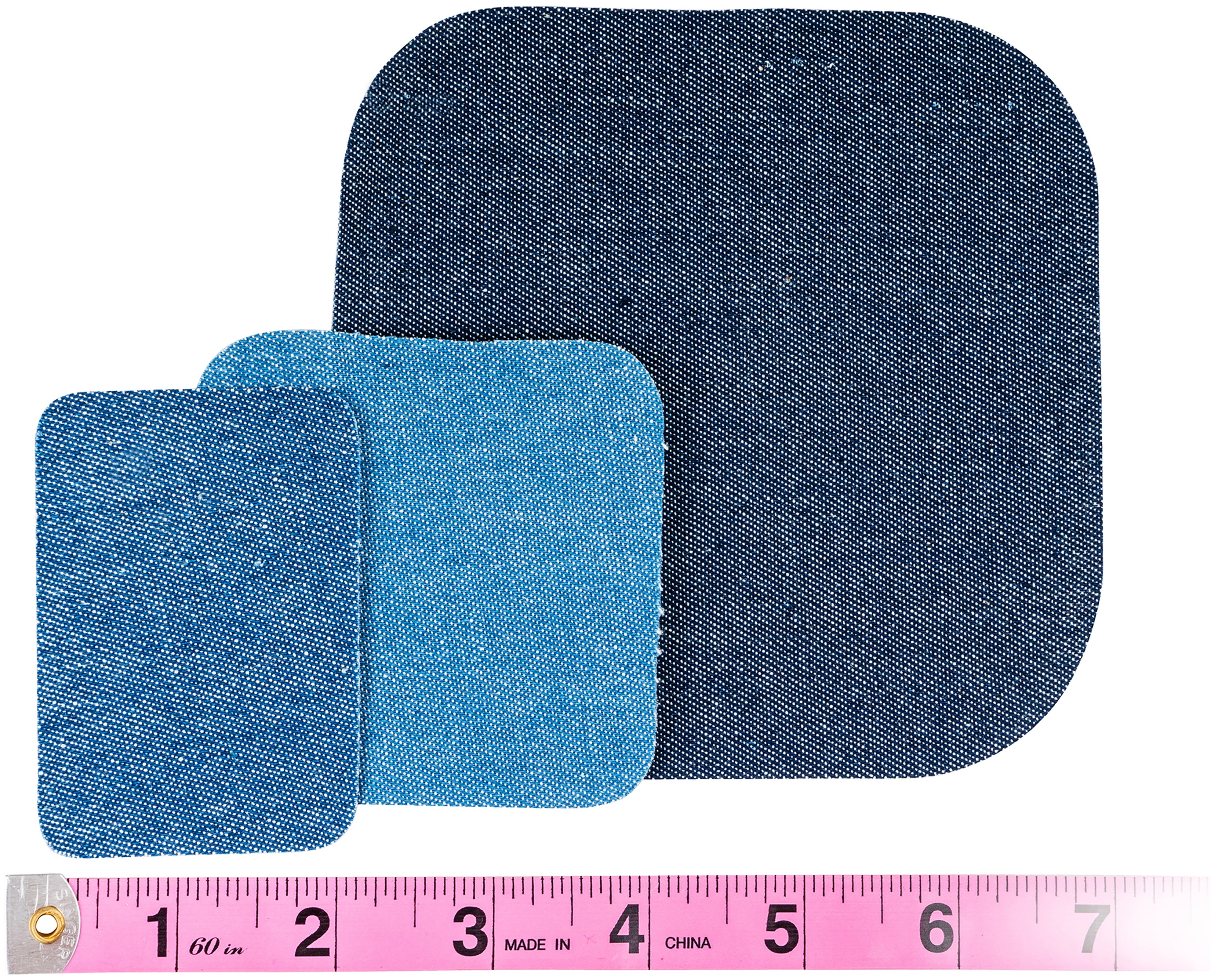 Iron-On Patch Repair Kit 12/Pkg Assorted Denim