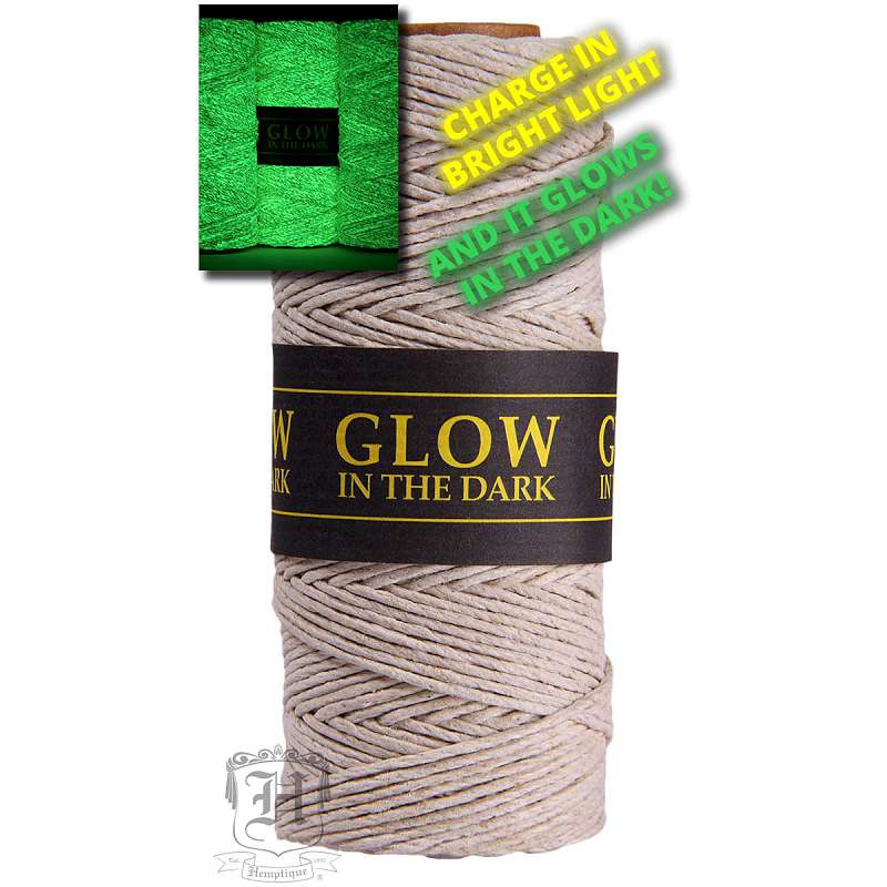 Hemp Cord 20lb 205' Glow In The Dark