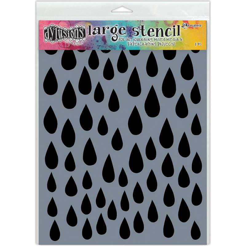 Dyan Reaveley's Dylusions Stencils 9"X12" Raindrops