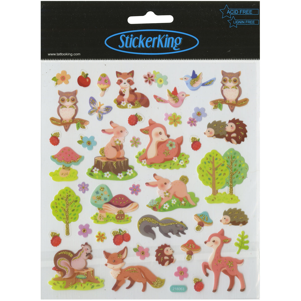 Multicolored Stickers Forest Critters