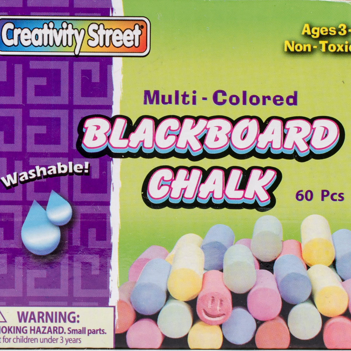 Blackboard Chalk 60/Pkg Assorted Colors