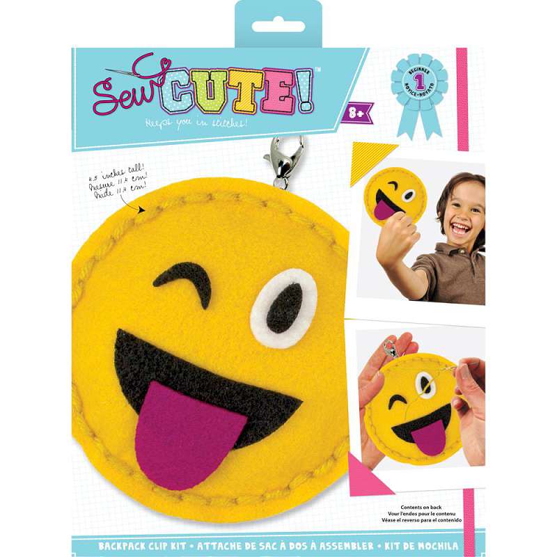 Sew Cute! Mini Felt Kit Emoji One Eye Open