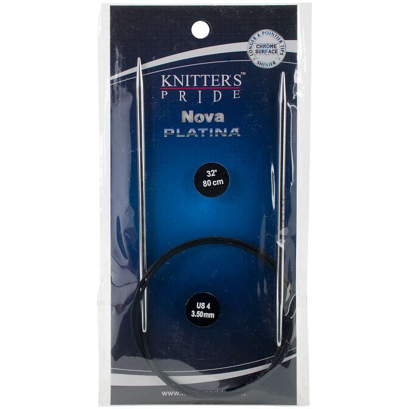 Nova Platina Fixed Circular Needles 32" Size 4/3.5mm