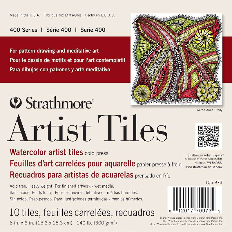 Strathmore Artist Tiles 6"X6" 10/Pkg Watercolor