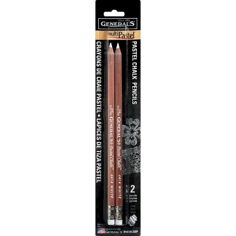 MultiPastel Chalk Pencils 2/Pkg White