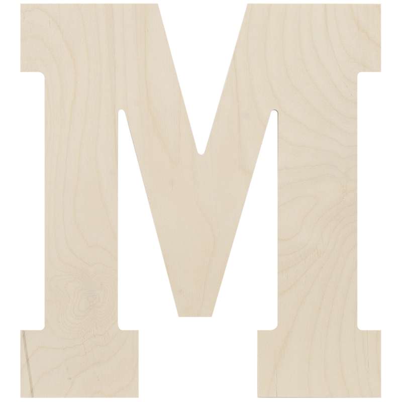 Baltic Birch Collegiate Font Letters & Numbers 13.5" M