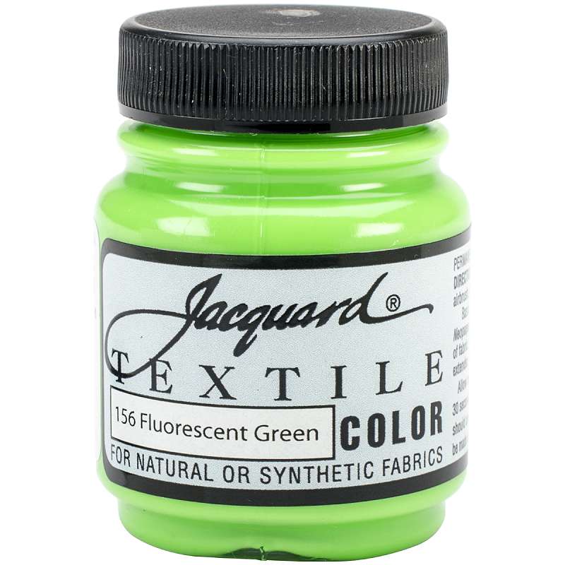 Jacquard Textile Color Fabric Paint 2.25oz Fluorescent Green