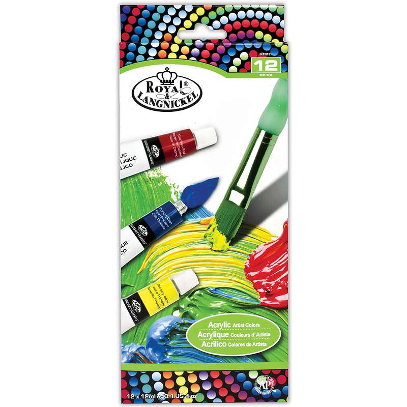 Acrylic Paint 12ml 12/Pkg 
