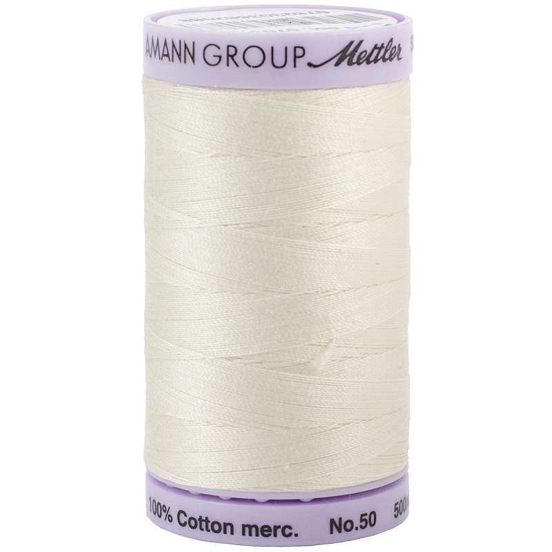 Silk Finish Cotton Thread 50wt 547yd Antique White