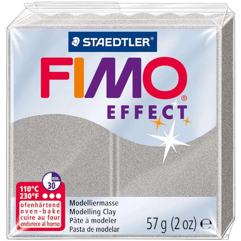 Fimo Effect Polymer Clay 2oz Light Silver Pearl