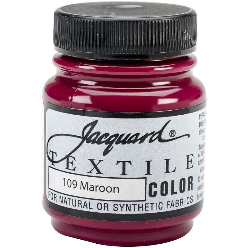 Jacquard Textile Color Fabric Paint 2.25oz Maroon