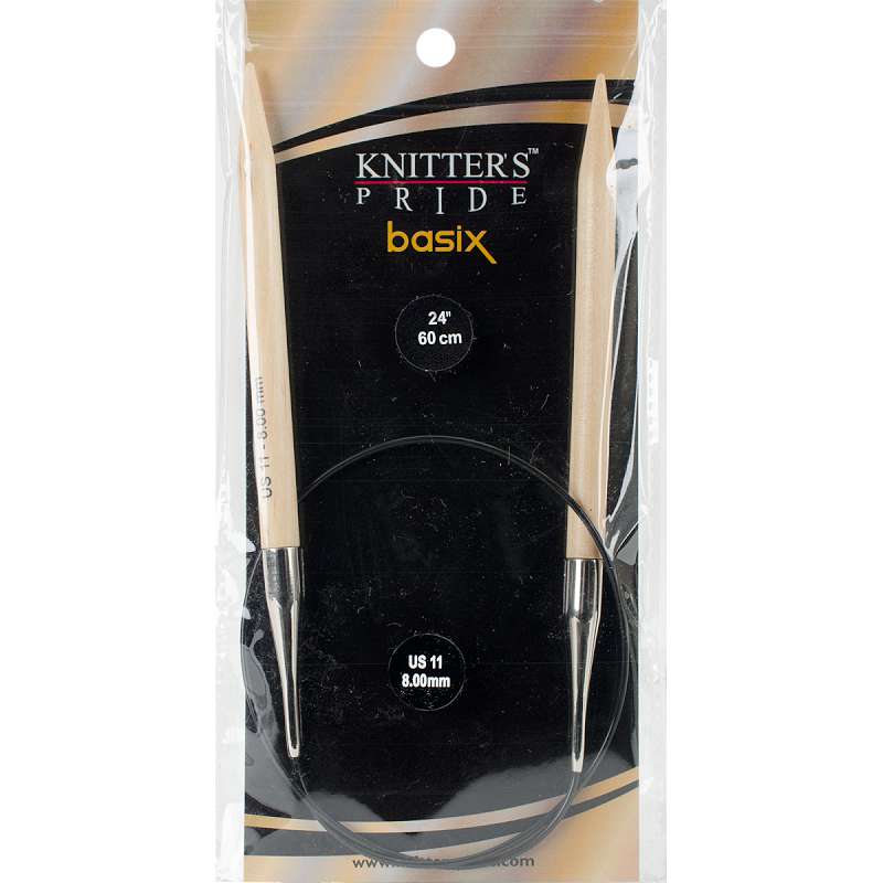 Basix Fixed Circular Needles 24" Size 11/8mm