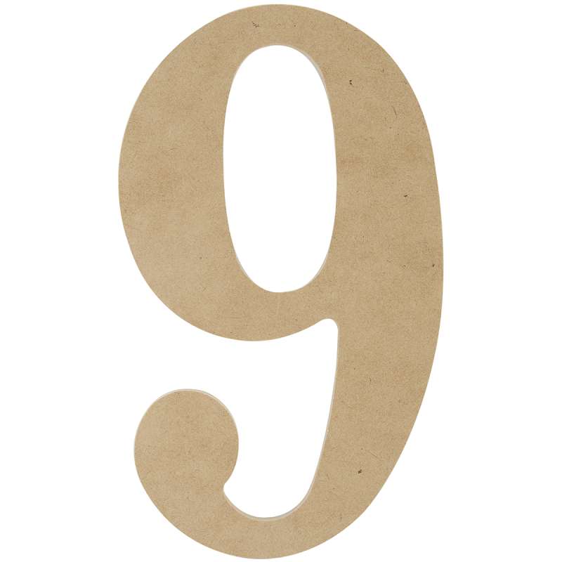 MDF Classic Font Wood Letters & Numbers 9.5" 9