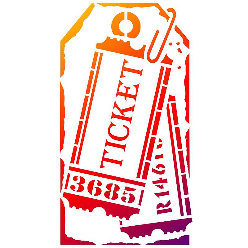 Viva Decor Universal Stencil 5.83"X8.27" Label Tickets