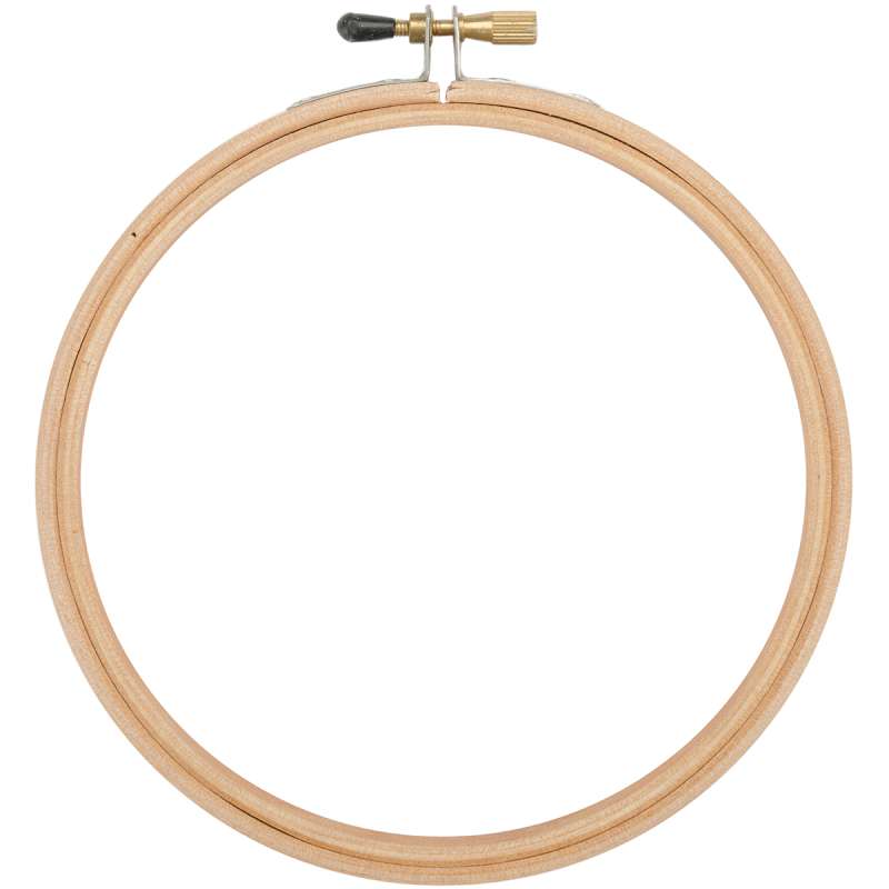 Wood Embroidery Hoop W/Round Edges 5" Natural