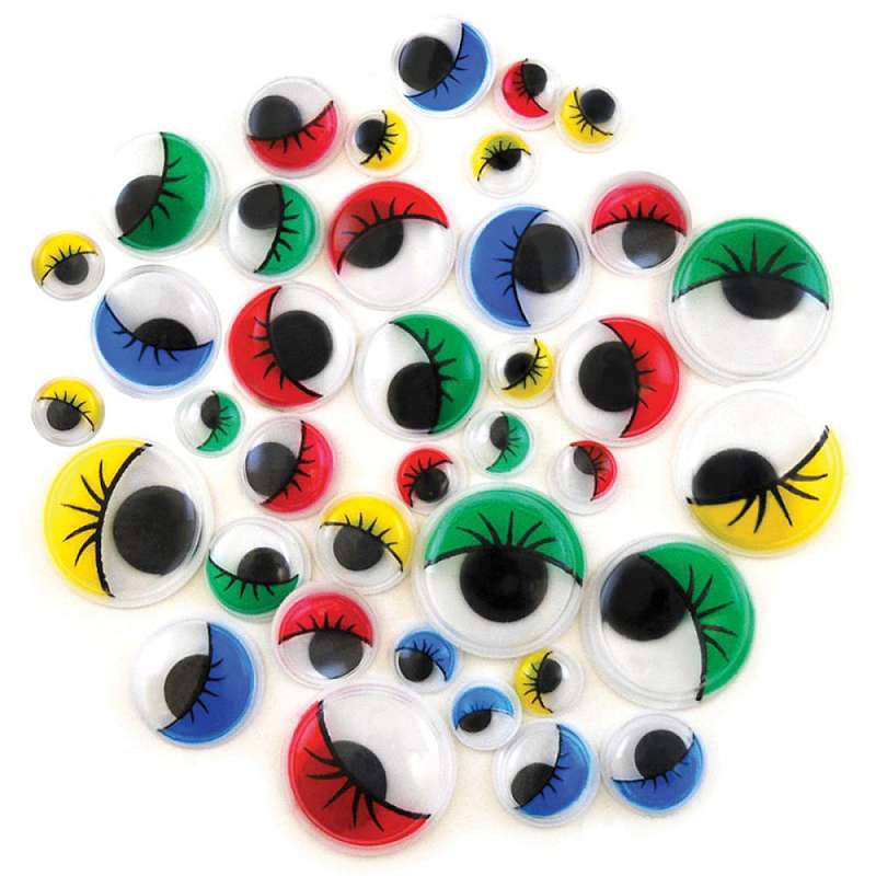 Paste-On Googly Eyes 38/Pkg Assorted