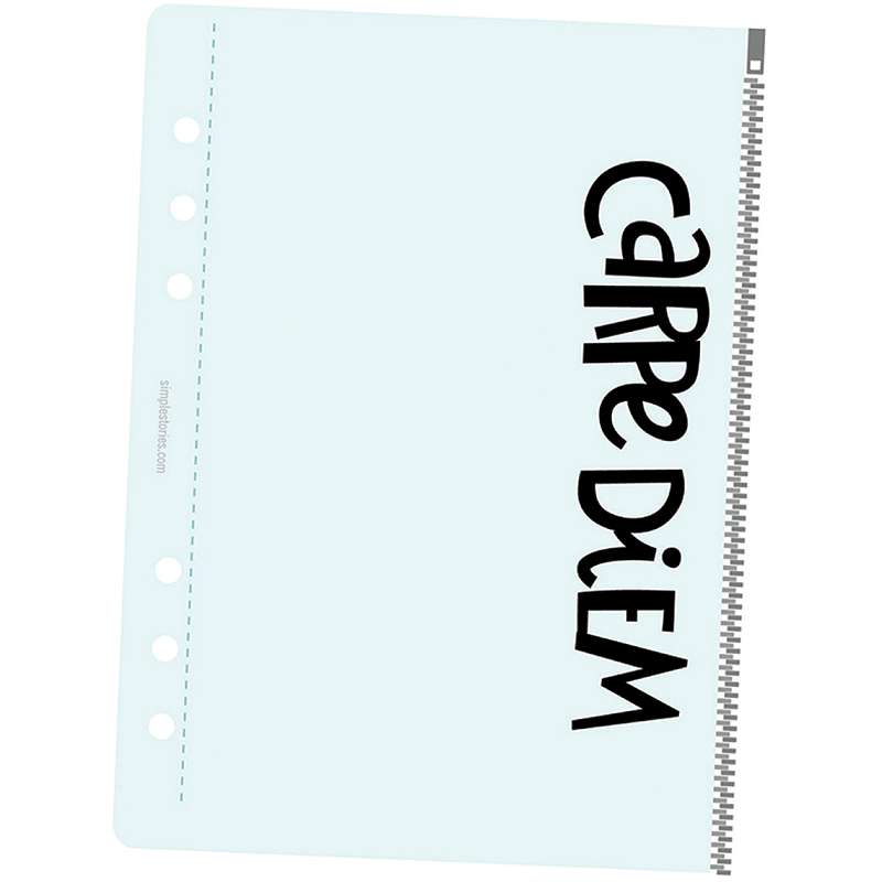 Planner Essentials Zippered Plastic Storage Pouch A5 