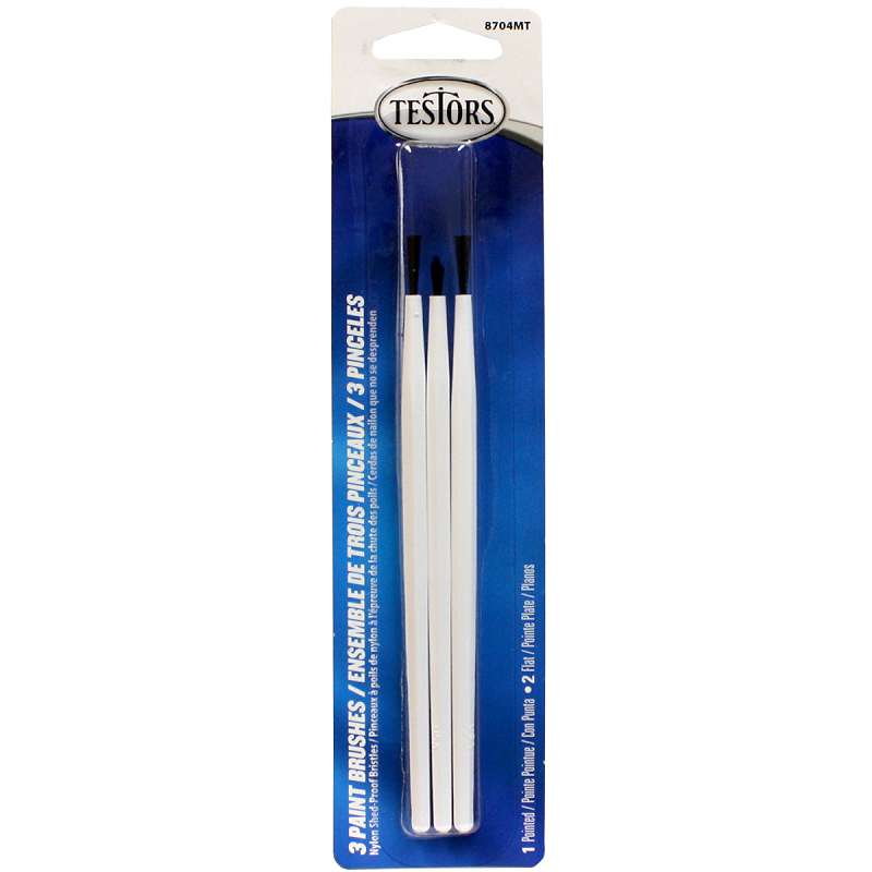 Paintbrushes 3/Pkg 2 Broad & 1 Fine