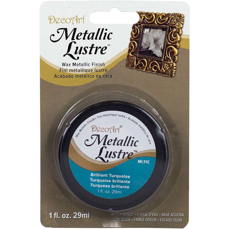 Metallic Lustre Wax Finish 1oz Brilliant Turquoise