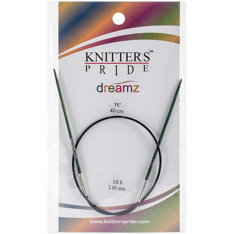 Dreamz Fixed Circular Needles 16" Size 0/2mm
