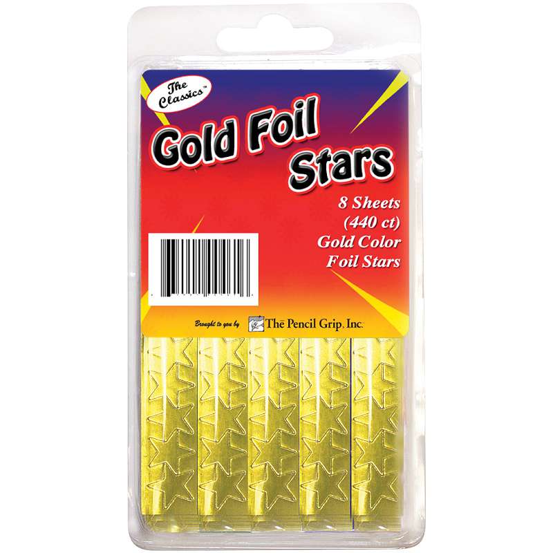 Foil Star Stickers 440/Pkg Gold