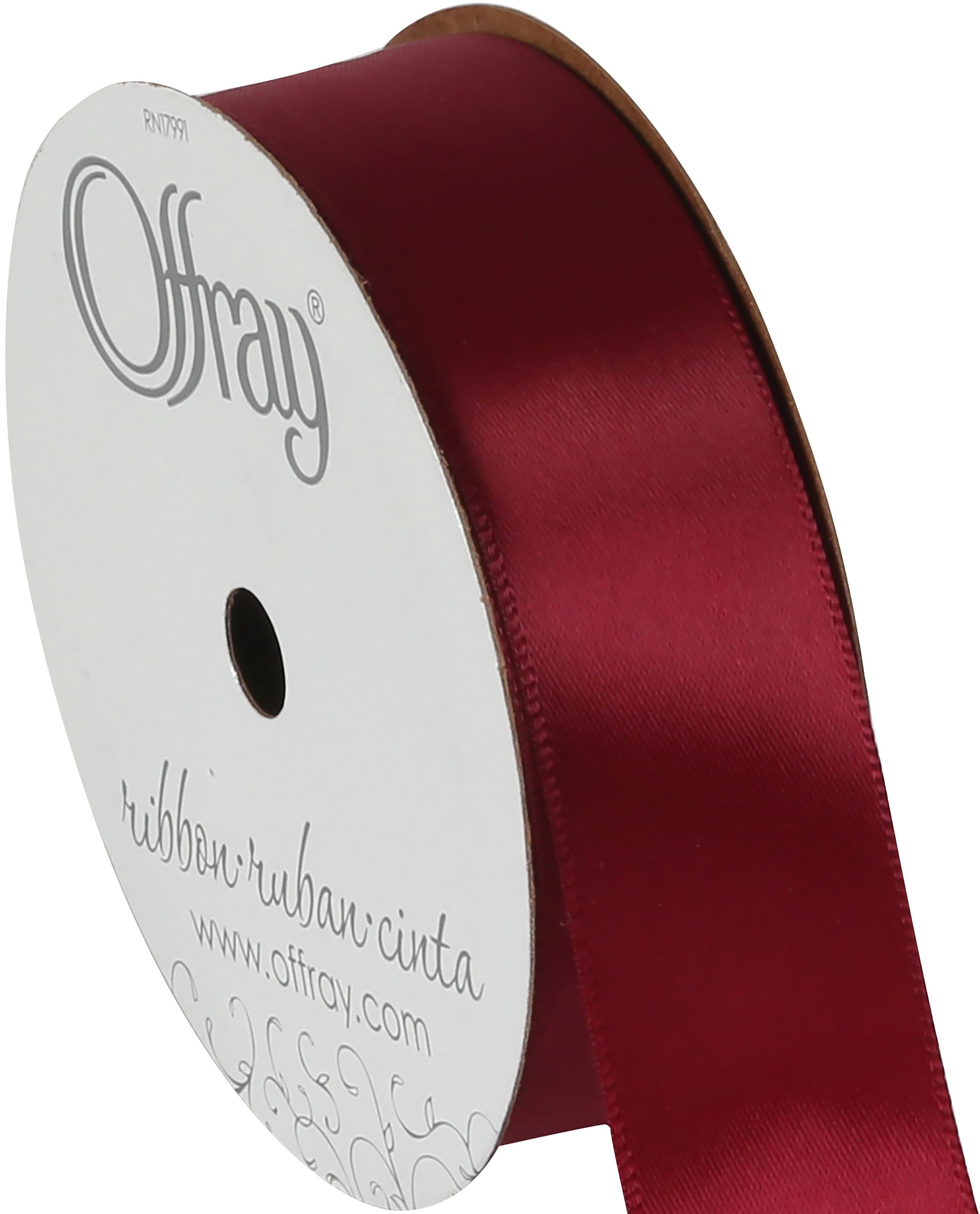 Single Face Satin Ribbon 7/8"X18' Sherry
