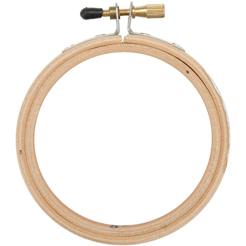 Wood Embroidery Hoop W/Round Edges 3" Natural