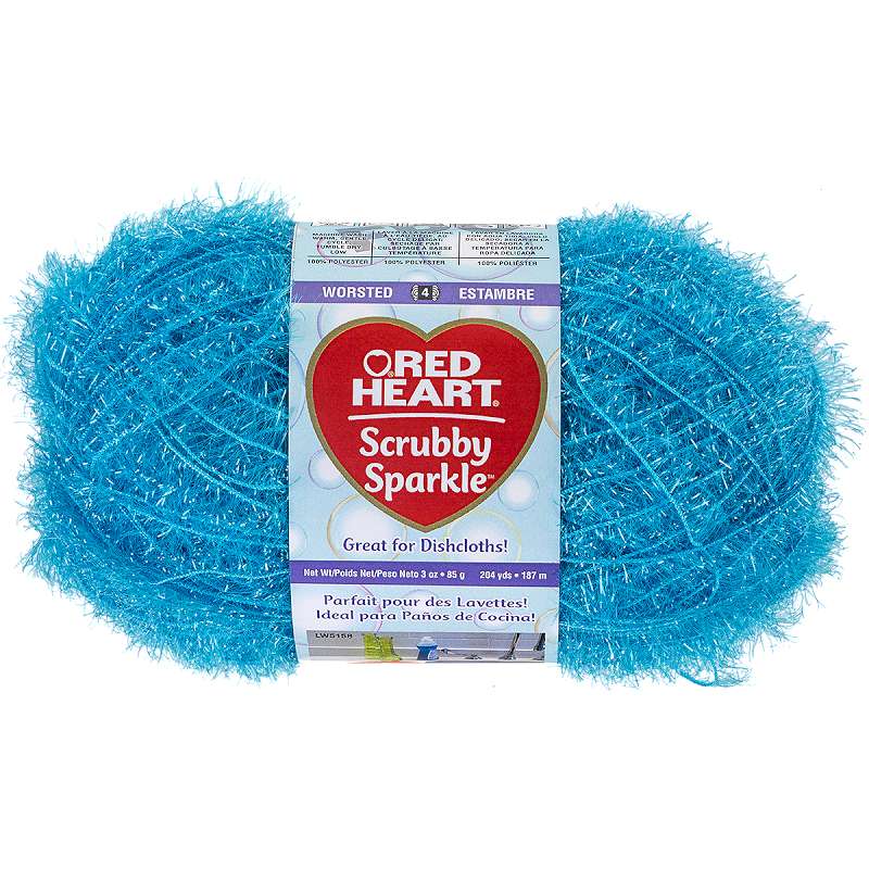 Red Heart Scrubby Sparkle Yarn Icepop