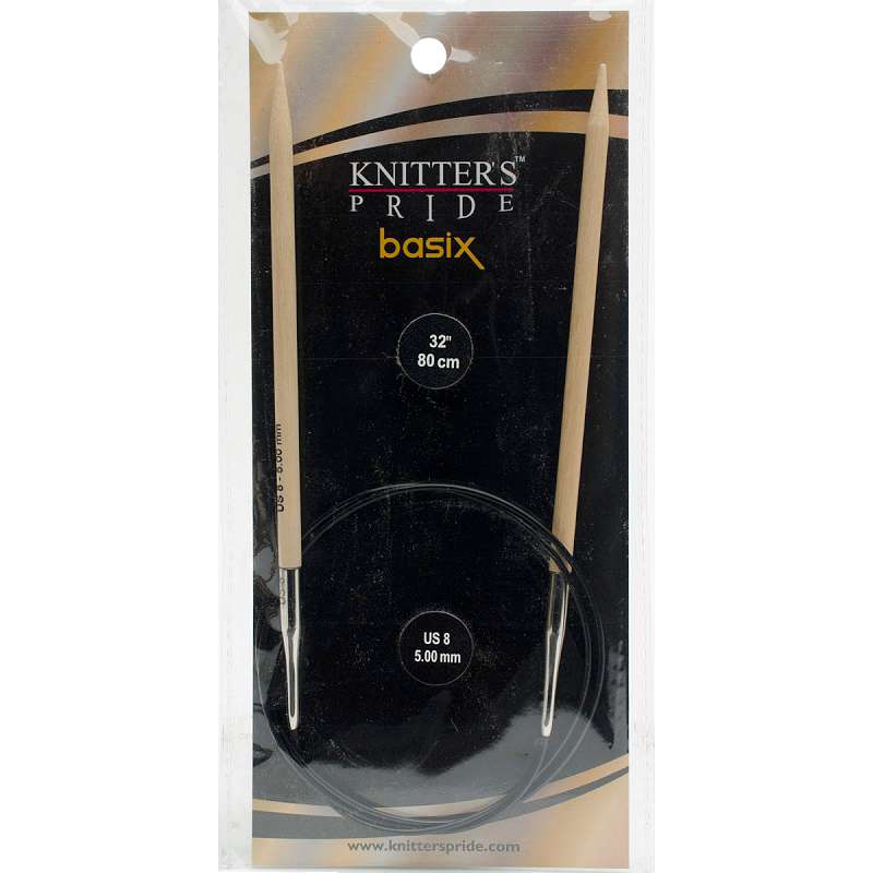 Basix Fixed Circular Needles 32" Size 8/5mm