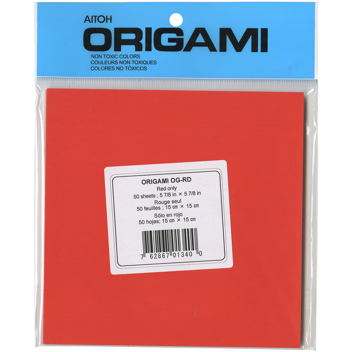 Origami Paper 5.875"X5.875" 50 Sheets Red