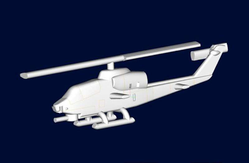 1/700 AH1W Cobra Helicopter Set for Warships 