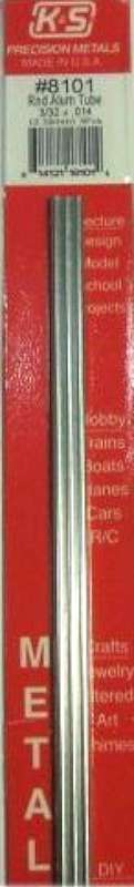 3/32"x12" Round Aluminum Tube .014 Wall (3)