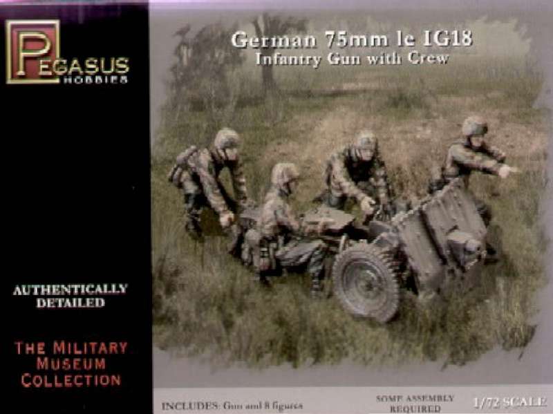 Pegasus Hobbies 1/72 German IG-18 Gun & Crew 7510