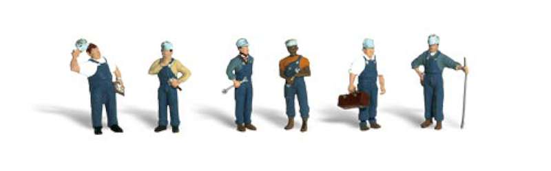 Woodland Scenics A1859 Train Mechanics Figure Set, HO Scale