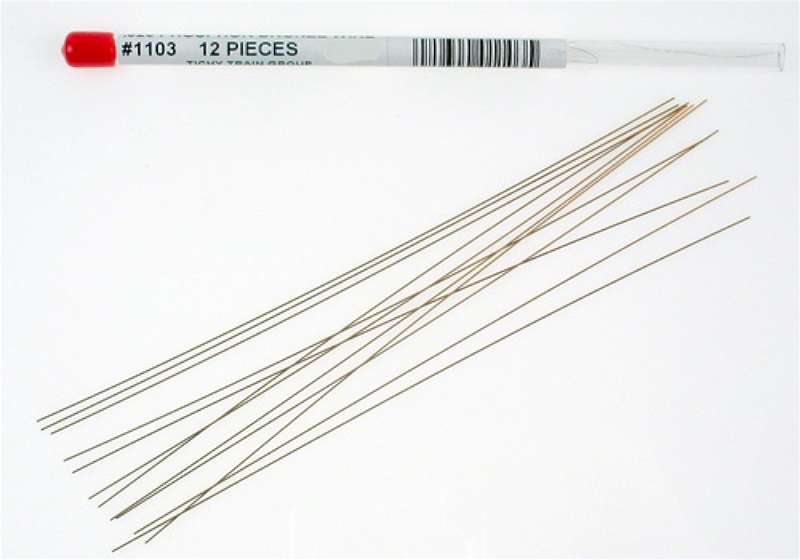 Tichy Train Group .020 Phosphor Bronze 8'' Wire (12) -- Model 1103