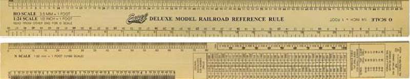 12" Aluminum N, HO, O, G Scale Model Railroad Ruler