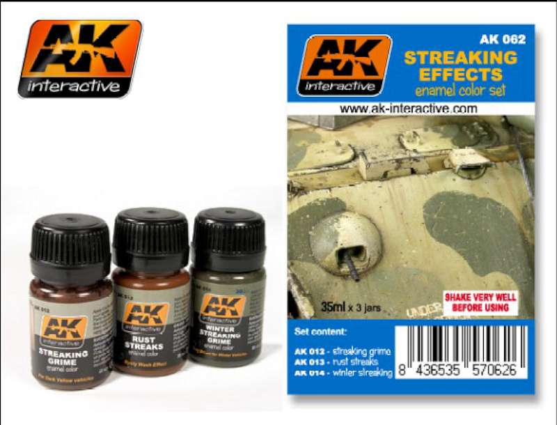 Streaking Effects Enamel Paint Set (12, 13, 14)