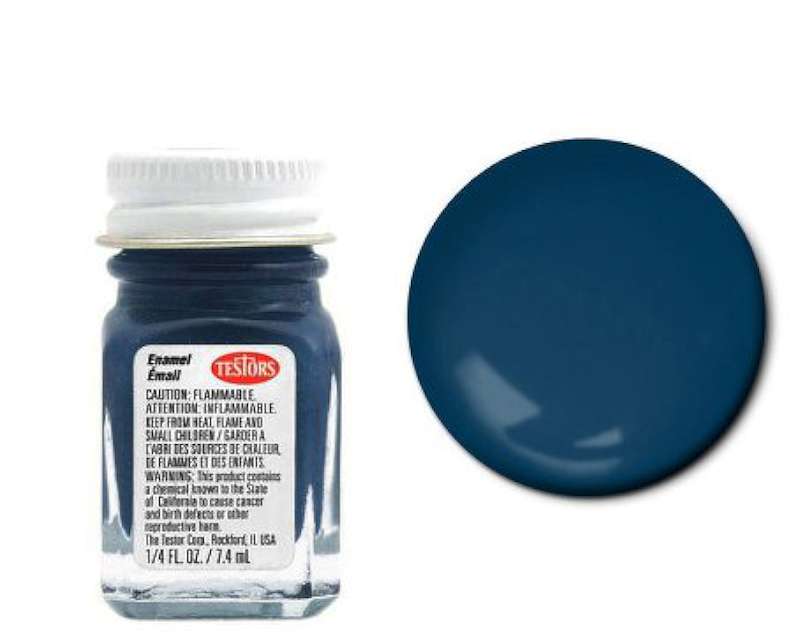 1/4oz. Bottle Finishing Enamel Flat Sea Blue