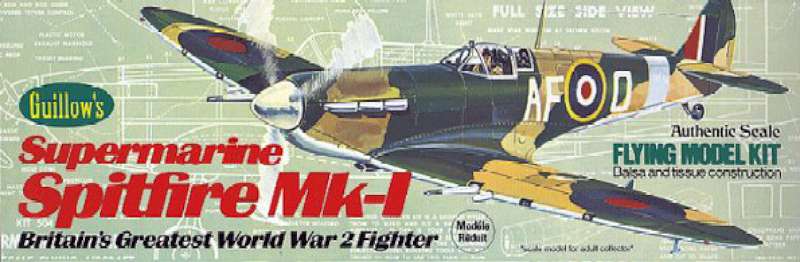 16-1/2" Wingspan Supermarine Spitfire Kit