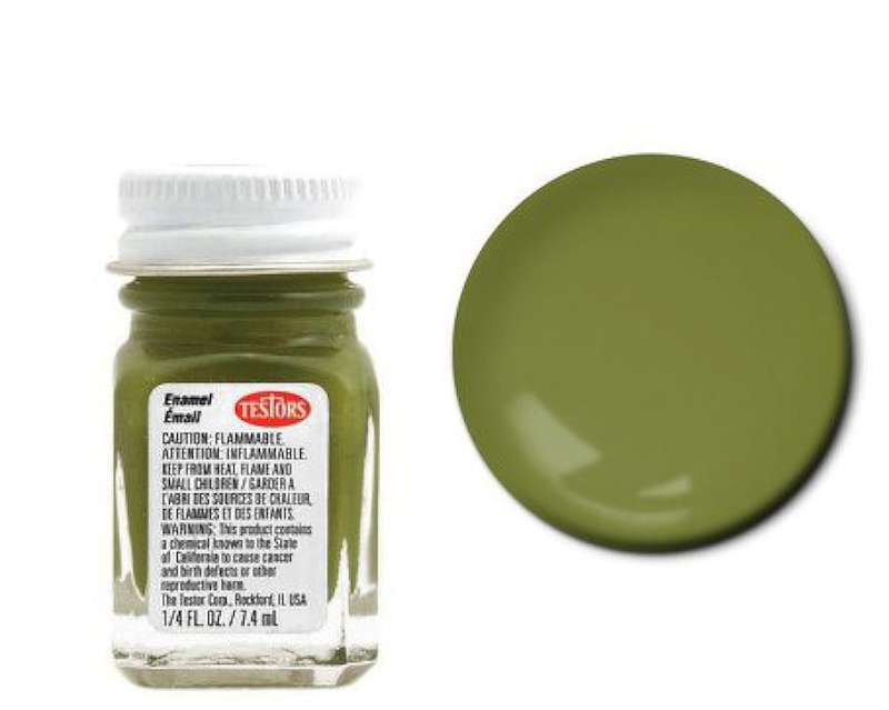 1/4oz. Bottle Finishing Enamel OD Flat Green 