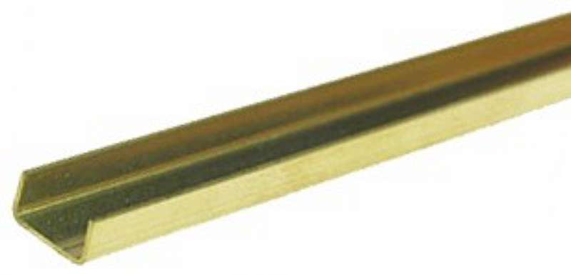 K&S 1/8in Brass C-Channel, .014in Wall