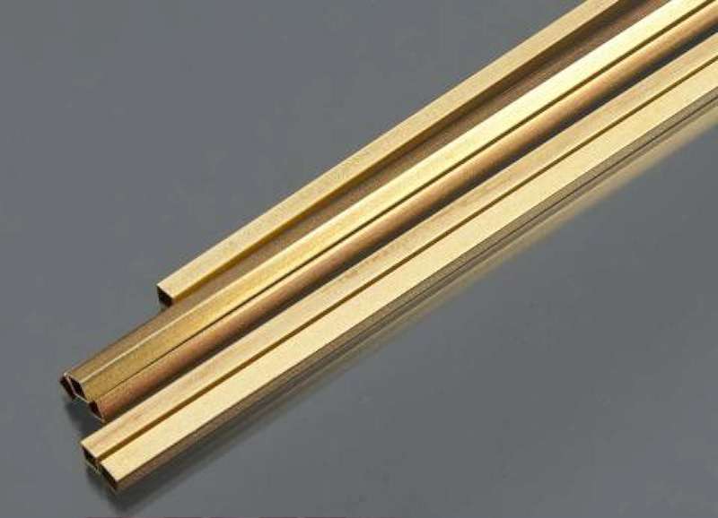 3/16"x12" Square Brass Tube .014 Wall (1)