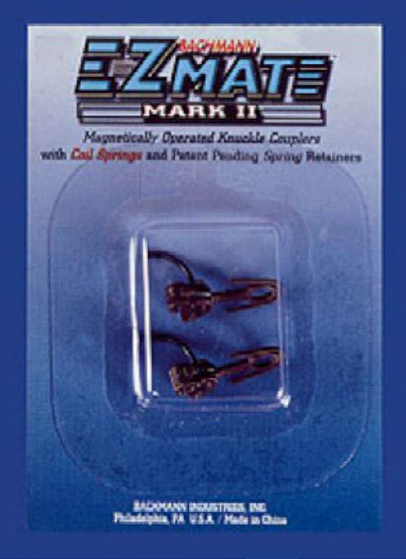 HO Under Shank-Long E-Z Mate Mark II  Magnetic Knuckle Couplers w/Metal Coil Spring (12pr/cd)