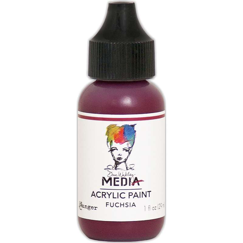 Dina Wakley Media Heavy Body Acrylic Paint 1oz Fuchsia