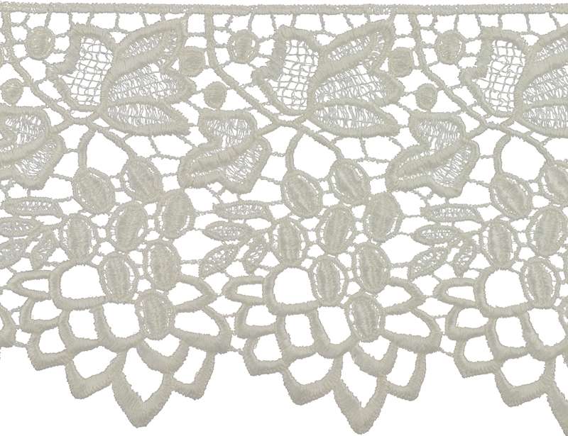 Grape Vine Edge Venice Lace Trim 5-1/2"X5yd Oyster