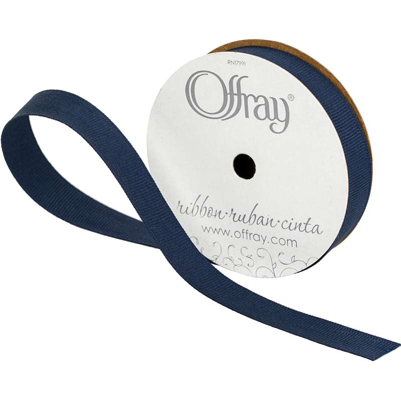 Grosgrain Ribbon 5/8"X18' Navy