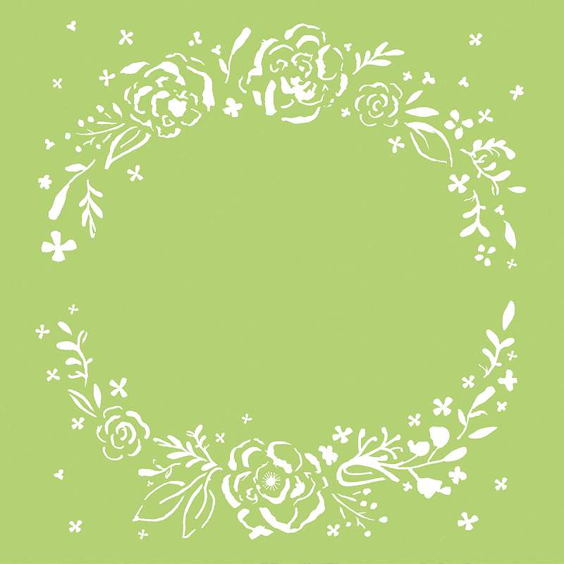 Kaisercraft Designer Template 6"X6" Floral Wreath
