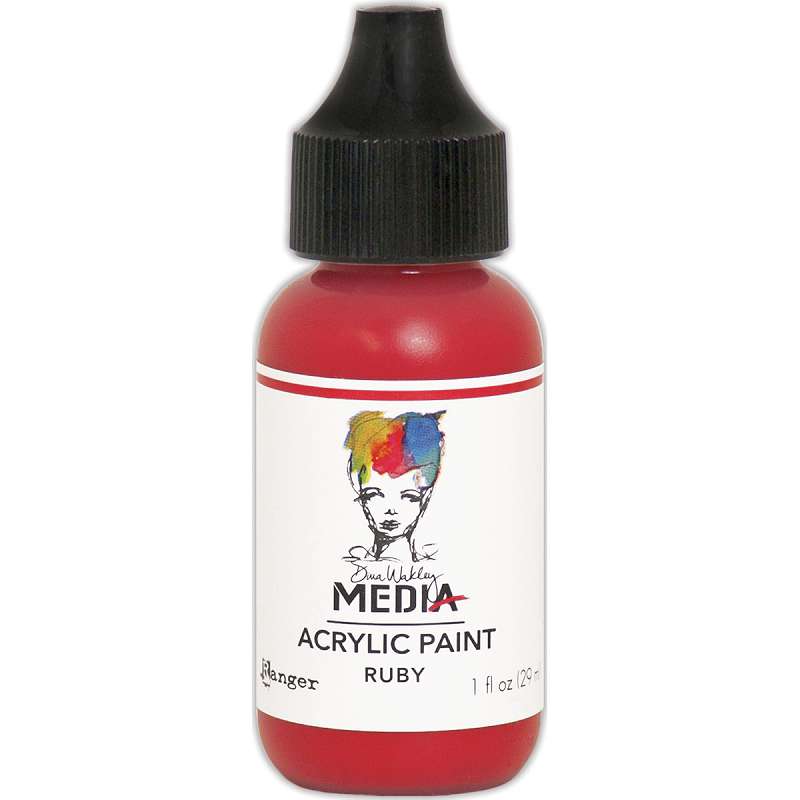 Dina Wakley Media Heavy Body Acrylic Paint 1oz Ruby