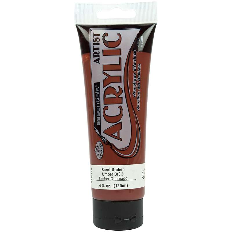 Essentials Acrylic Paint 4oz Burnt Umber